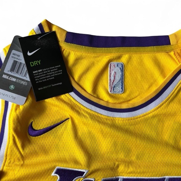 NWT- LeBron James Los Angeles Lakers Gold Jersey #23- Men's 54 (XL) - Picture 5 of 7